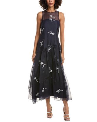 Cinq à Sept Roberta Silk Midi Dress