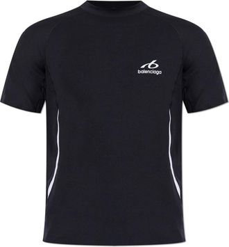 Balenciaga Logo T-shirt - Heren - T-shirts - Blauw - M - Tops