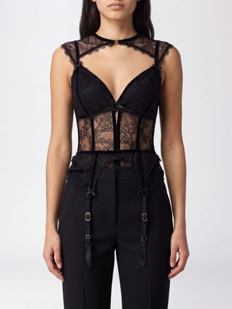 Zimmermann Valiant Embroidered Floral Lace Corset Bra with V-Neck and Bow Detail
