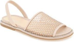 Kenneth Cole Reaction Saavi Rhinestone Mesh Sandal in Almond Crystal Mesh at Nordstrom Rack, Size 7.5