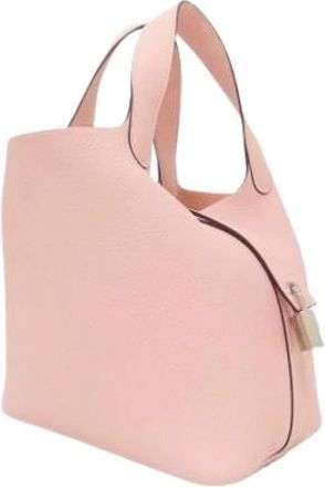 Herm&egrave;s Pre-owned Taurillon Clemence Tote - Dames - Vintage Shopper - Roze - ONE Size - Leer - Vintage