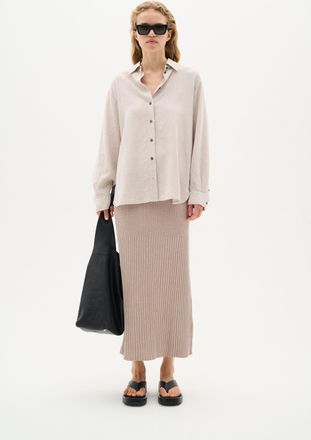 Inwear Overhemd met lang mouwen Oversize fit Haze Melange beige