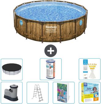 Bestway Piscina Bestway Power Steel Redonda - 488x122 Cm - 8-piezas S572