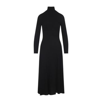 Alaia Black Fluid Jersey Heart Dress