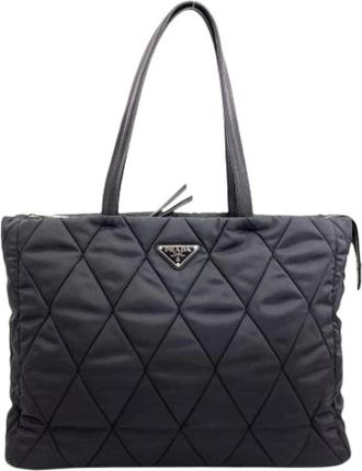 Prada Pre-owned Tote Bags, female, Black, Size: ONE SIZE Pre-owned Vintage Tote Bag