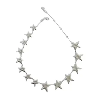 Zadig&Voltaire Rock Star Ketting - Dames - Accessoires - Grijs - Maat: ONE Size Katoen