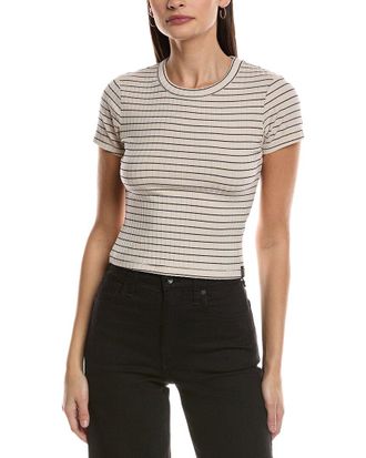 Rag & Bone Luca Stripe Rib Baby T-Shirt