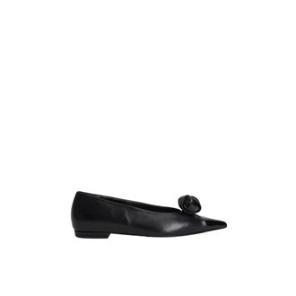 Rotate ROTATE Birger Christensen, Ballerinas, female, Black, Size: 11 US Leather Knot Ballerina