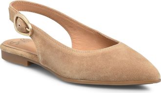 S&ouml;fft Marcella Slingback Pointed Toe Flat in Brandy at Nordstrom, Size 7.5