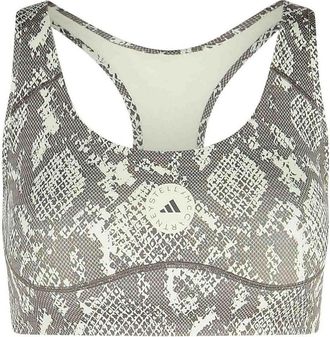 adidas by Stella McCartney Snake Print Polyester Blend Sporty Top