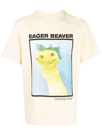 Martine Rose T-shirt con stampa grafica - Giallo