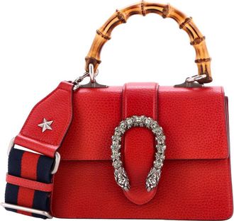 Gucci Dionysus Bamboo Top Handle Bag Leather Mini (Authentic Pre-Loved)