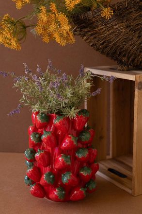 Kalalou Ceramic Strawberries Vase