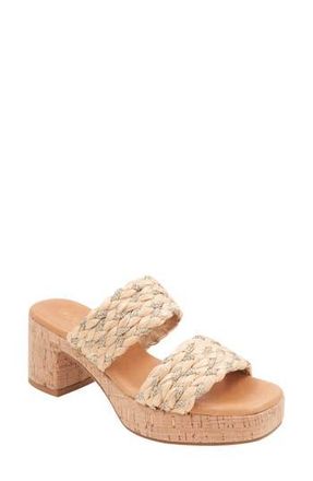 Andr&eacute; Assous Cairo Platform Sandal in Natural/Platino at Nordstrom Rack, Size 10