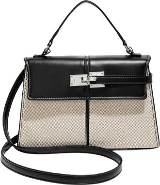 Generic Womens Handbag Fashion Design High-end Versatile Light Luxury One-shoulder Crossbody Bag(black and white,A)