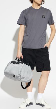 Stone Island T-shirt With Logo Patch, Mens, Grey