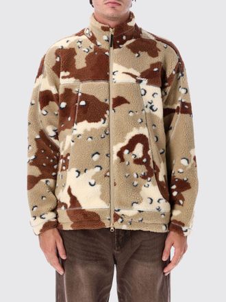 Obey Giacca Axis in pile sherpa con fantasia astratta e chiusura a bottoni