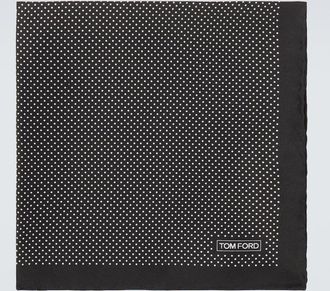 Tom Ford Polka-dot silk pocket square