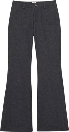 Ines De La Fressange Charlyse Broek - Dames - Wijde Broeken - Blauw - 2XS - Katoen - Broeken