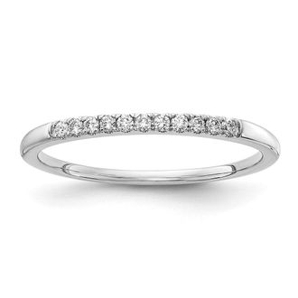 Diamond2Deal 14k Gold Lab Grown Diamond Wedding Band Ring 1/10Ct Clarity- VS Color- G-H