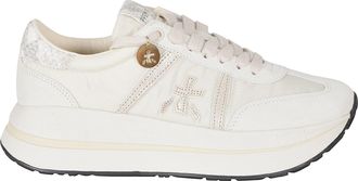 Premiata Beige Bethcoin Suede Technical Fabric Sneakers