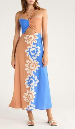 Billabong Trippin Dippin Cutout Sundress in Sunburnt at Nordstrom, Size Medium