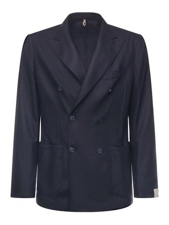 Santaniello Double-Breasted Cashmere Blend Blazer