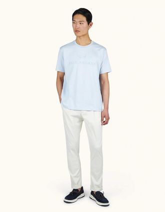 Paul & Shark Mens Paul & Shark Lightweight Cotton Jersey Printed T-Shirt - Blue - Size: 42