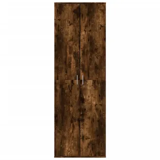 Berkfield Home Highboard Smoked Oak 60x35x180 cm Engineered Wood in Brown | Size: 60 x 35 x 180 cm