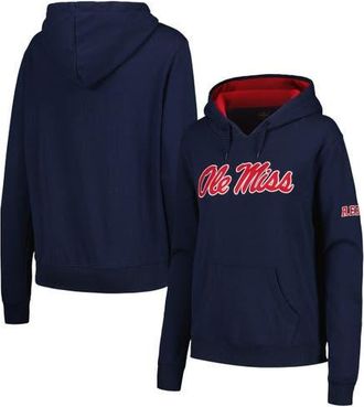 Stadium Athletic Womens Stadium Athletic Navy Ole Miss Rebels Big Logo Pullover Hoodie at Nordstrom, Size Xx-Large