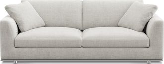 Castlery Hamilton Sofa Customized, Performance Classic Twill, Medium Grey, Spill Resistant, Removable Covers for Sofas