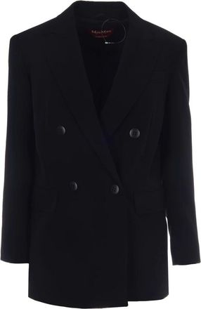 Max Mara Enkelrijige Cady Blazer - Dames - Blazers - Zwart - XS - Leer - Jassen