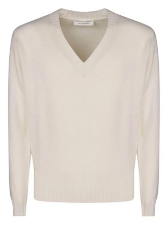 FILIPPO DE LAURENTIIS V-neck sweater - men - Wool/Cashmere - 46 - White