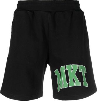 Market logo-print cotton track shorts - men - Cotton - S - Black