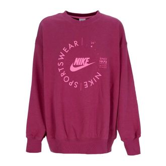 Nike Crewneck Sweatshirt Sportswear Fleece - Dames - Sportshirts - Roze - M - Katoen - Fitness