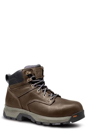 Timberland TiTAN EV 6 Waterproof Composite Toe Work Boot in Brown at Nordstrom, Size 11.5