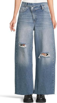 AllSaints Aki Crossover Jean Womens Jeans Light Indigo : 28, Cotton/Denim