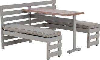 Sunjoy Direct Comedor De Jard&iacute;n De Acero Lagos - 126cm X 157cm, Gris