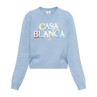 Casablanca Dames, Truien, Blauw, Maat: M Wol