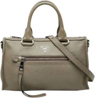 Prada Pre-owned Handbags, female, Gray, Size: ONE SIZE Pre-owned Vintage Handbag