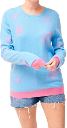 JUMPER 1234 Sea Life Cashmere Sweater In Light Blue