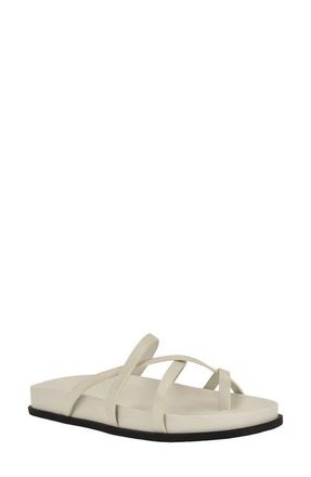 Calvin Klein Helden Toe Loop Sandal in Ivory at Nordstrom, Size 6.5