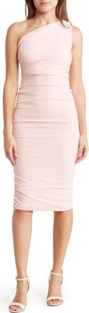 By Design One-Shoulder Body-Con Midi Dress in Rose Quartz at Nordstrom Rack, Size X-Large