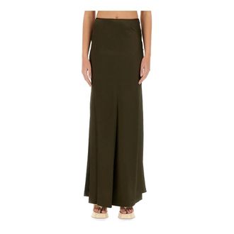 Staud Maxi Skirts, female, Green, Size: XS Odin Silk Skirt