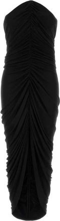 Alexander Wang Gestructureerde Bodice Midi Jurk - Dames - Feestkleedjes - Zwart - 2XS - Kleedjes
