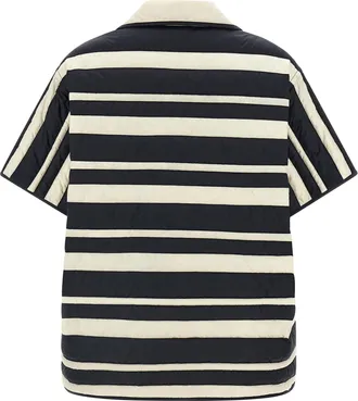 Moncler Striped Padded Shirt - Navy