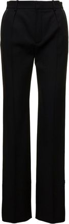 Saint Laurent Black High waist wool trousers