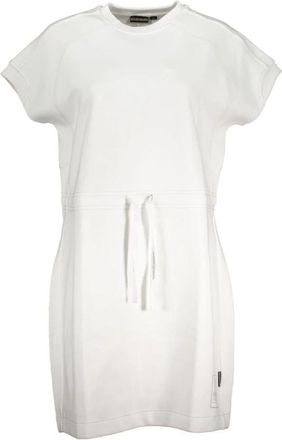 Napapijri Short Sleeve Drawstring Dress - Dames - Korte kleedjes - Wit - XS - Katoen - Kleedjes