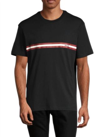 Bally Mens Striped Logo T-Shirt In Black