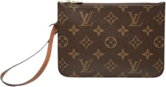 Louis Vuitton Pre-owned Loop Hobo Monogram Clutch Bag - Dames - Vintage Clutch - Bruin - ONE Size - Leer - Vintage